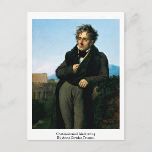 Chateaubriand Meditating by Anne Girodet-Trioson Vykort