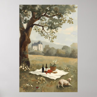 Chateaucore Picknickmålning Fransk landsbygd Poster