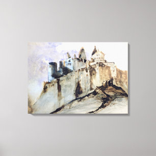 Chateauen av Vianden, 1871 Canvastryck