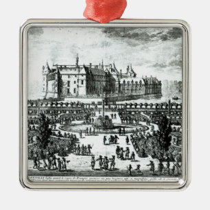 Chateauen de Chantilly och de designade Julgransprydnad Metall