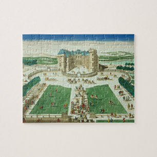 Chateauen Rambouillet som inristas av Antoine Pussel