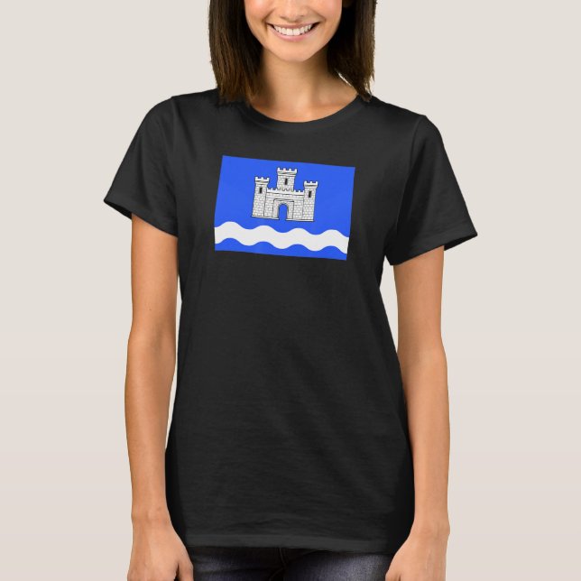 Chateauneuf du Faou Frankrike Flagga T Shirt (Framsida)