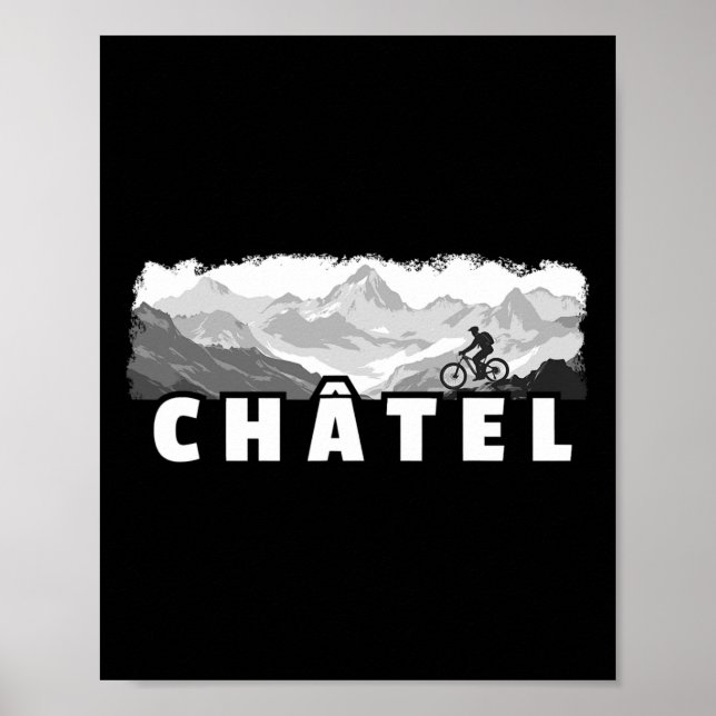 Châtel Frankrike Mountainbike Cykling  Poster (Framsidan)