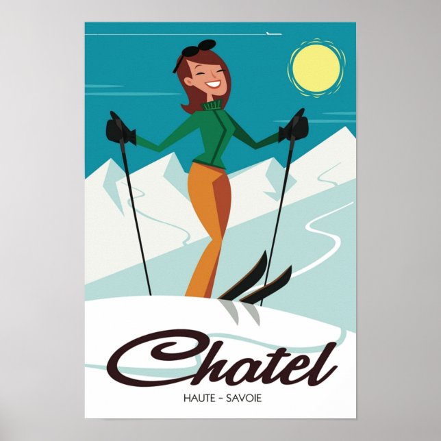 Chatel ski poster (Framsidan)