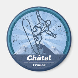 Châtel Station de ski - Snowboard Magnet