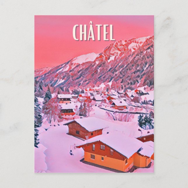 Châtel Station de ski  Vykort (Framsida)