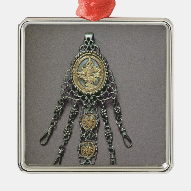 Chatelaine sent 18th århundrade julgransprydnad metall (Framsidan)