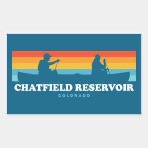 Chatfield Reservoir Colorado Canoe Rektangulärt Klistermärke