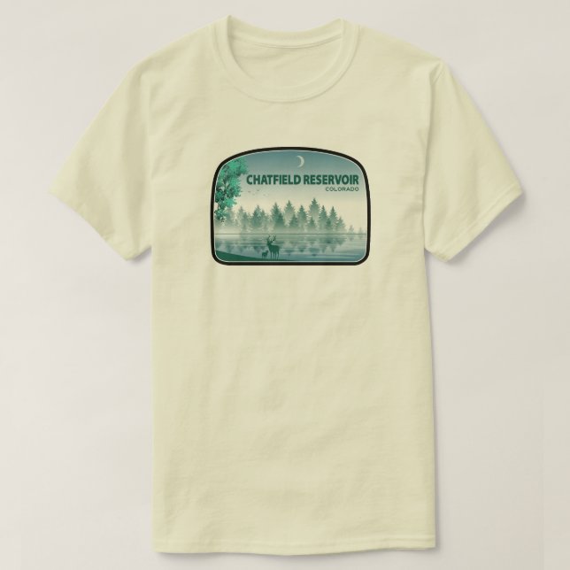 Chatfield Reservoir Colorado Deer T Shirt (Design framsida)