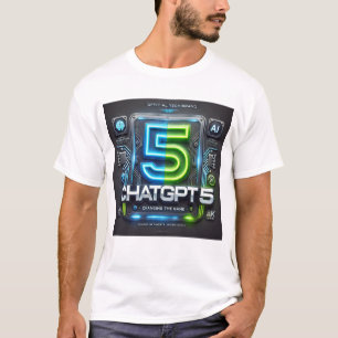 ChatGPT 5 AI T-Shirt Futuristiska Tech & AI Älsk