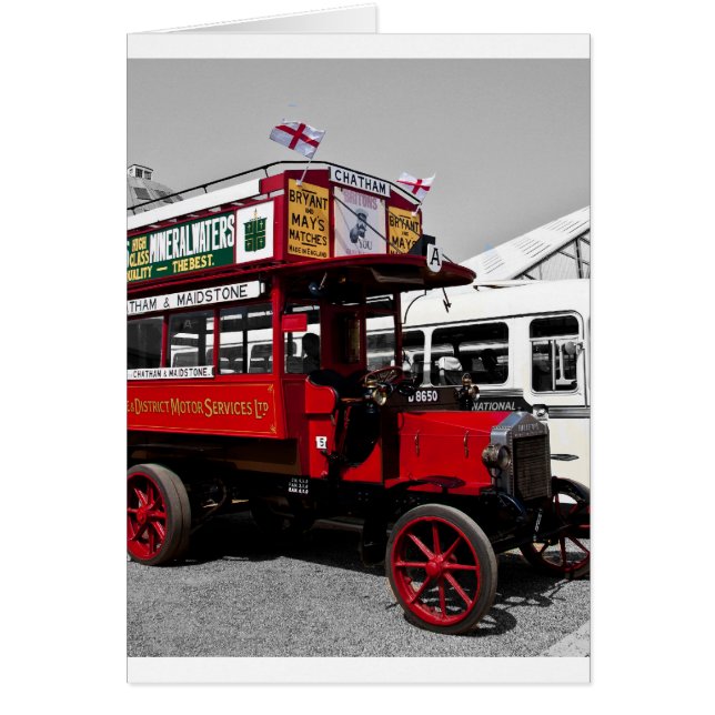 Chatham Buss - Vintage Hälsningskort (Framsidan)