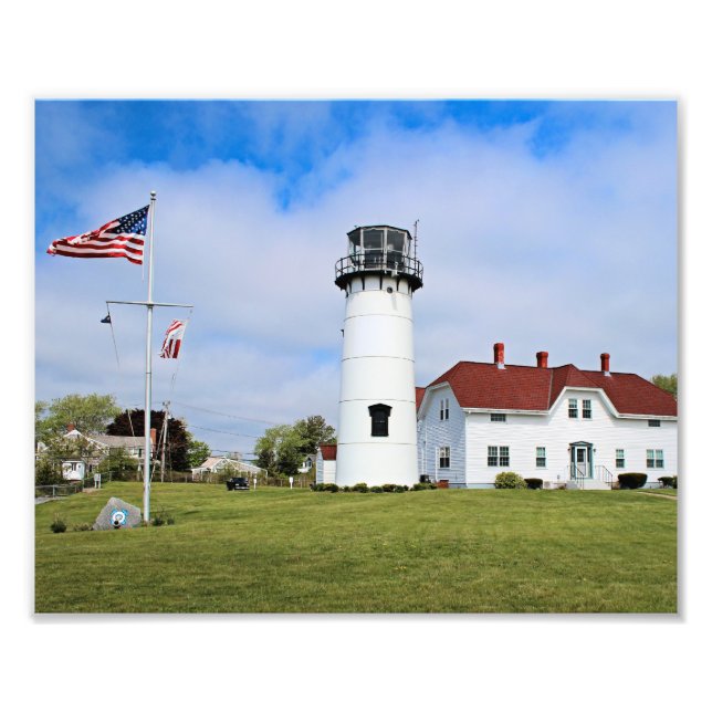 Chatham Lighthouse Cape Cod MORSA Photo Print Fototryck (Framsidan)