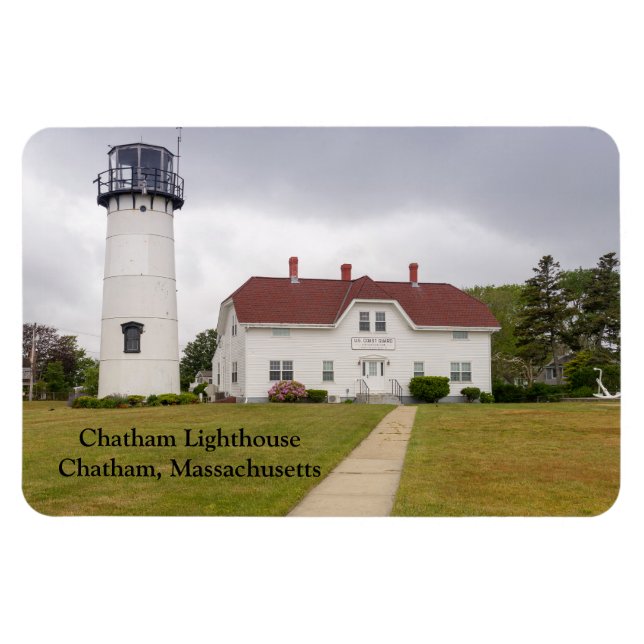 Chatham Lighthouse i Chatham Massachusetts Magnet (Horisontell)