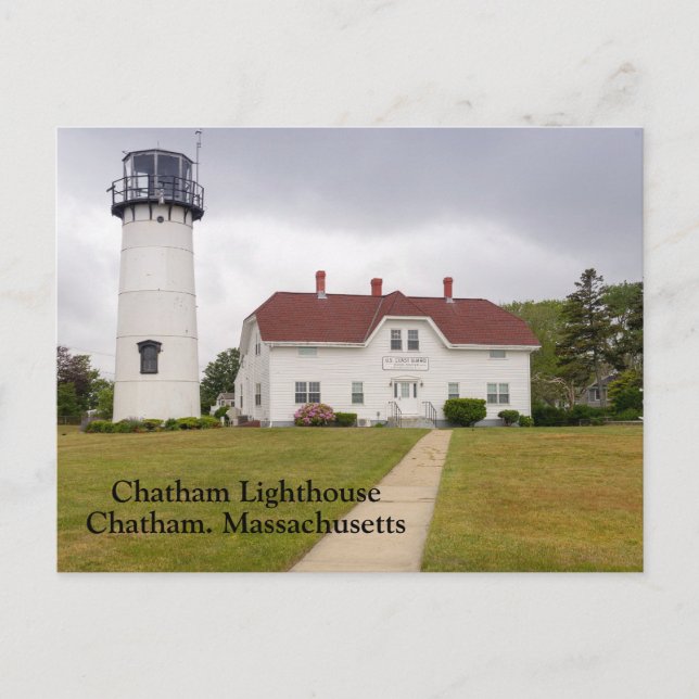Chatham Lighthouse i Chatham Massachusetts Vykort (Framsida)