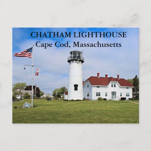 Chatham Lighthouse, Massachusetts Postcard Vykort (Framsida)