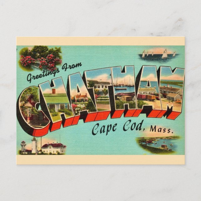 Chatham Massachusetts Hälsning vykort (Framsida)