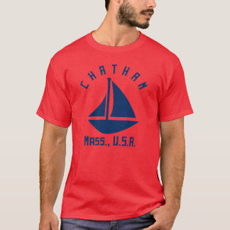 Chatham Massachusetts Sailing Boating Navy Blue Te T Shirt