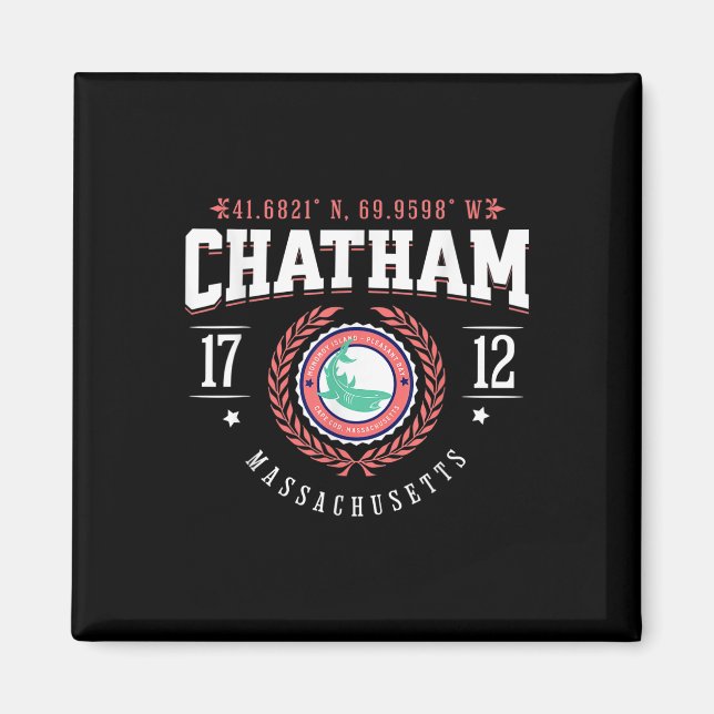 Chatham Morsa Cape Cod Souvenir Beach Shark Nautik Magnet (Framsidan)