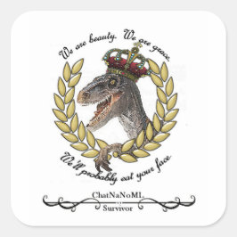 ChatNaNoML-fästen Fyrkantigt Klistermärke