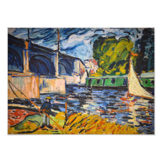Chatou-bron | Maurice de Vlaminck | Fototryck