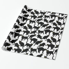 Chats Noirs sur Fond Blanc Presentpapper