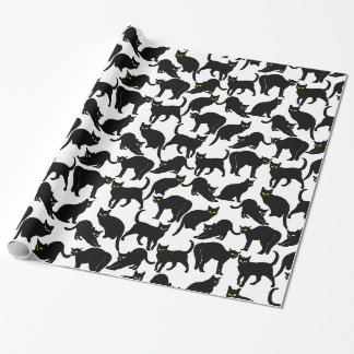 Chats Noirs sur Fond Blanc Presentpapper