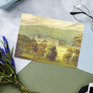 Chatsworth Derbyshire Jane Austen Darcy Pemberly Vykort