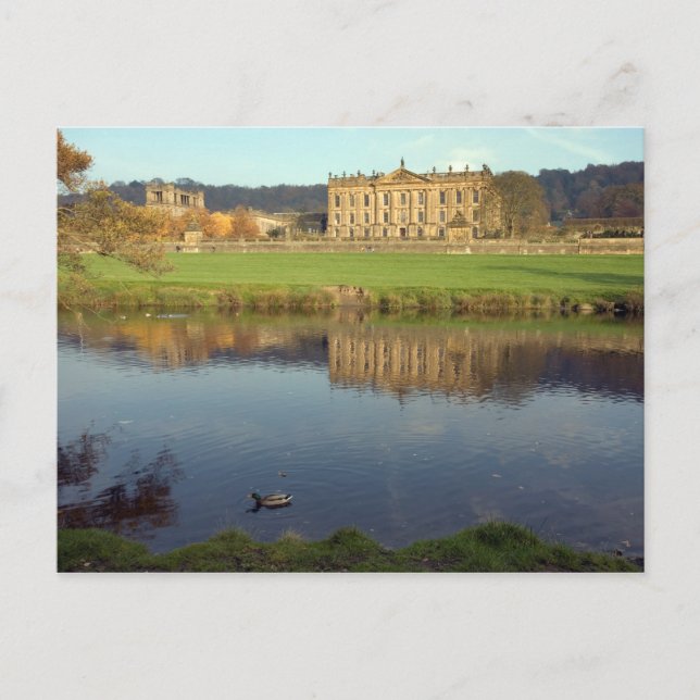 Chatsworth House i Derbyshire, England Vykort (Framsida)