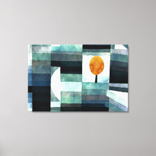 Chatt från hösten av Paul Klee Canvastryck