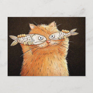Chatta avec yeux de poisson vykort