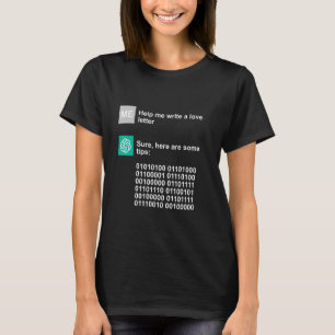 Chatta GPT Kärlek Advice Funny AI T Shirt