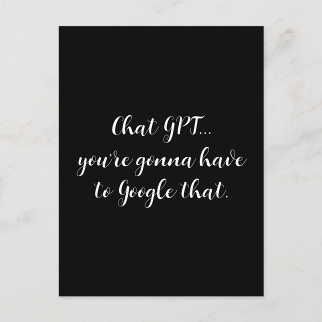Chatta GPT-vykort Vykort (Framsida)