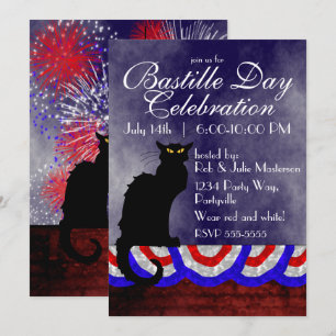 Chatta Noir Bastille Day Inbjudningar