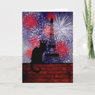 Chatta Noir Bastille Day Kort
