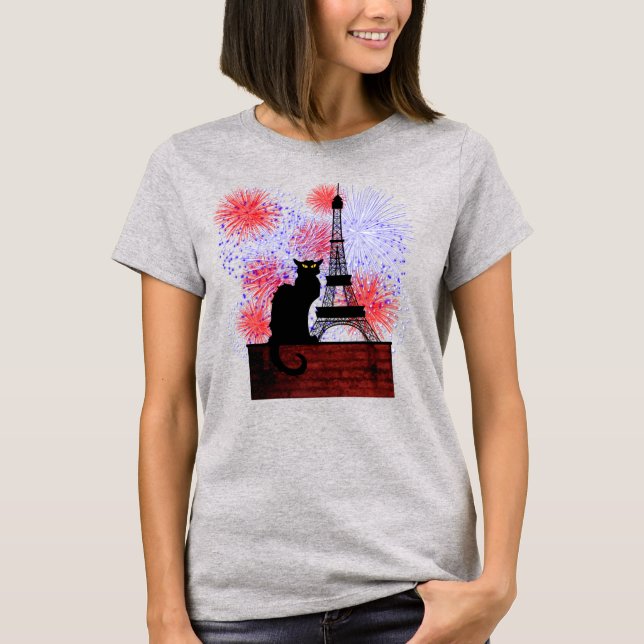 Chatta Noir Bastille Day T Shirt (Framsida)