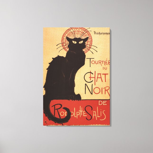 Chatta Noir Cabaret Troupe Black Cat Promo Poster Canvastryck (Framsida)