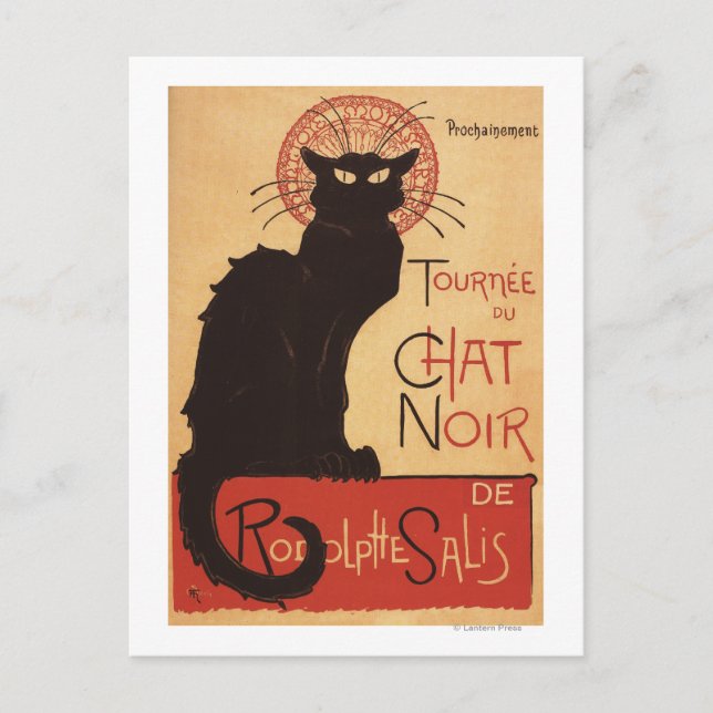 Chatta Noir Cabaret Troupe Black Cat Promo Poster Vykort (Framsida)