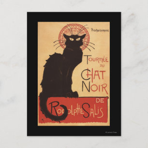 Chatta Noir Cabaret Troupe Black Cat Promo Poster Vykort