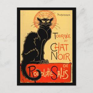 Chatta Noir de Rodolphe Salis med Gräns Vykort
