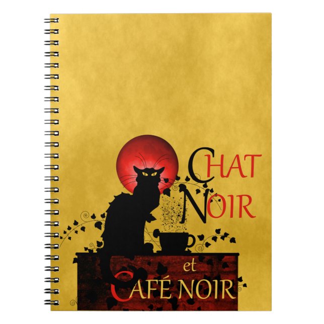 Chatta Noir et Café Noir Anteckningsbok (Framsidan)