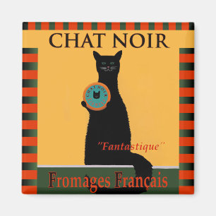 Chatta Noir Fromages Français Magnet