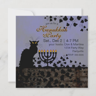 Chatta Noir Hanukkah Inbjudningar
