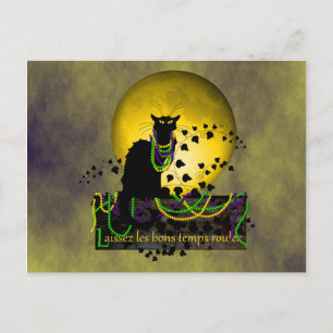 Chatta Noir Mardi Gras Vykort