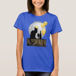 Chatta Noir Nya året Kväll T Shirt