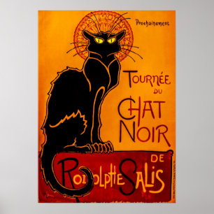 Chatta Noir - Poster med svart katt