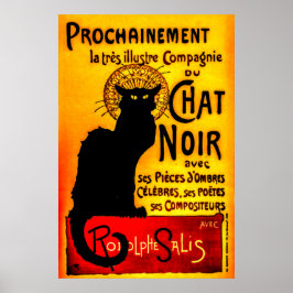 Chatta Noir - Poster med svart katt