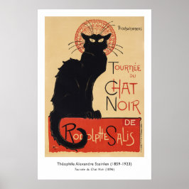 "Chatta Noir" Poster | Steinlen 1896 Art nouveau