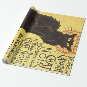 Chatta Noir Steinlen Belle Epoque Vintage Art Presentpapper
