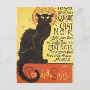 Chatta Noir Steinlen Belle Epoque Vintage Art Vykort