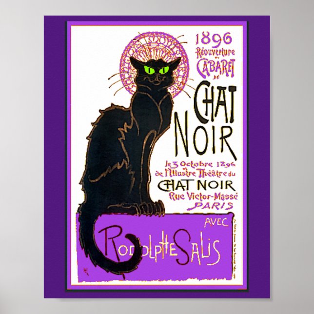 Chatta Noir, Steinlen Fine Art Poster (Framsidan)